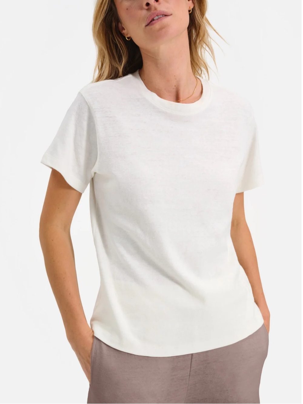 MATE the Label Regenerative Hemp Classic Crew S NWT True White